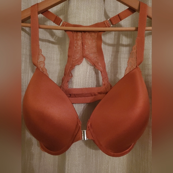 Frederick's of Hollywood Rust Lace Racerback Bra Womens Plus Size 40DD - Picture 1 of 3
